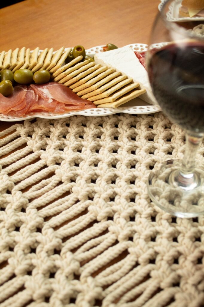 Camino de Mesa en Macramé - Macrame table runner